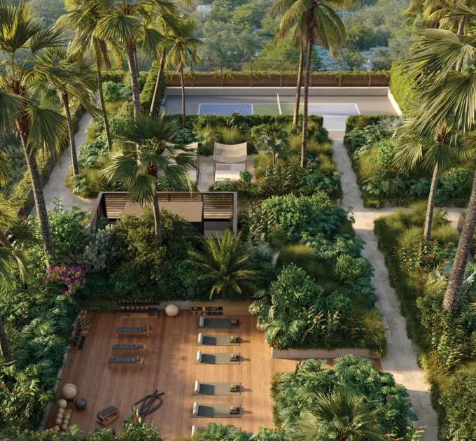 The Well Coconut Grove Amenity_RooftopFitnessAerial